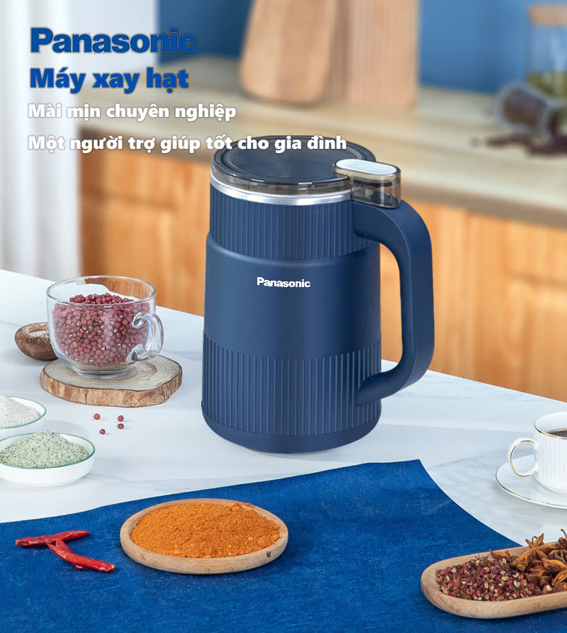  Panasonic Máy Xay Hạt Khô Đa Năng cà phê Công Suất Lớn 300W Máy Xay Bột Cầm Tay Xay Ngũ Cốc Cafe Thảo Dược Các Loại Hạt Lưỡi 4 Cánh Thép 304 Cực Nhanh Thiết Kế Nắp Trong Suốt Dễ Quan Sát Độ  Dung Tích Lớn 500ml 