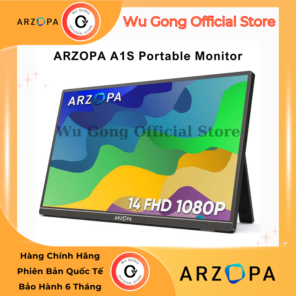 ARZOPA 14 Inch - Màn Hình Di Động Arzopa 14 Inch Tấm Nền IPS Full HD 60Hz. Arzopa Portable Monitor A