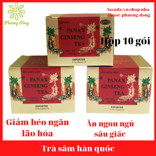 Trà sâm hàn quốc hộp 10 gói-3g tăng cường sức đề kháng,ăn ngon,ngon sâu giấc