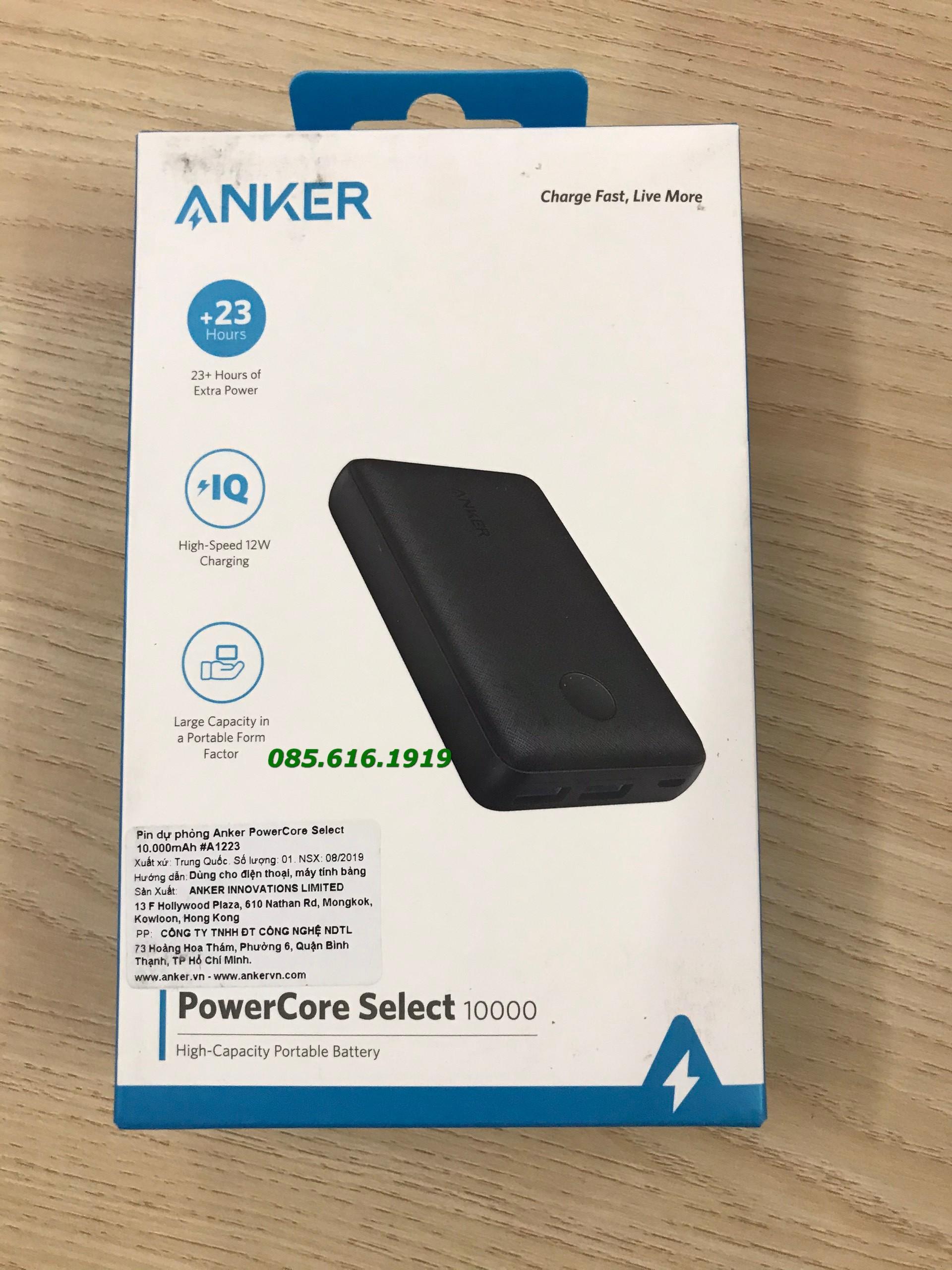 Pin dự phòng anker powercore select 10000