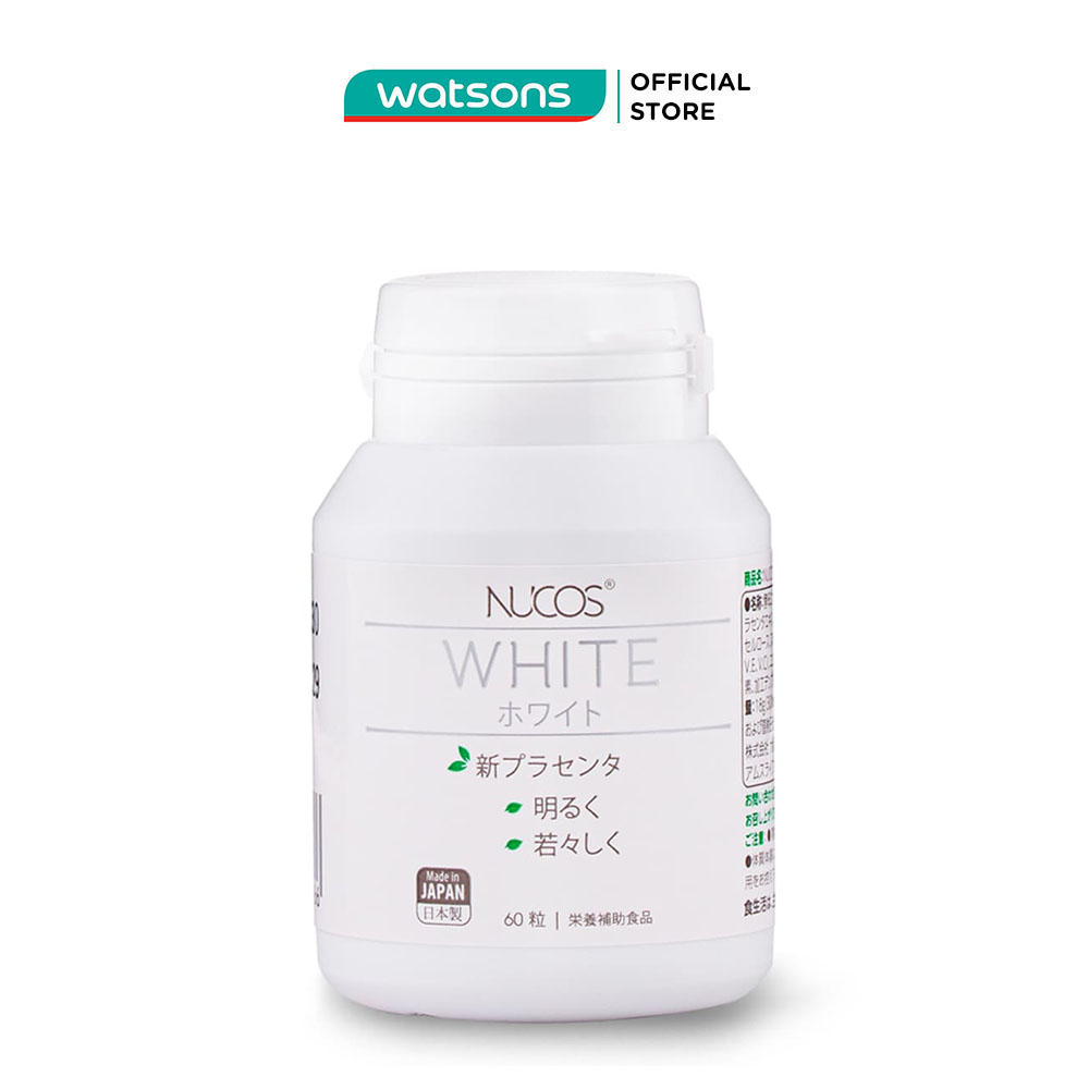 Thực Phẩm Bảo Vệ Sức Khỏe Nucos White New Placenta Sáng Da & Giảm Thâm Nám 60 Viên