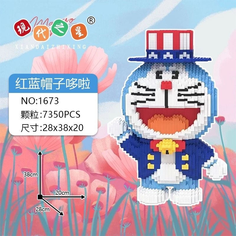 mô hình  Doraemon Thần Tài Cáo Nick Thỏ Judy Bearick  Size LỚN xếp hình mini Đồ chơi trang trí Decor đáng yêu