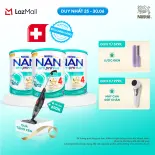 [Chỉ 25-30.06 QT Đơn 599K/999K][Tặng Máy hút bụi cầm tay Gaabor] Bộ 3 lon Sữa Bột Nestlé NAN OPTIPRO PLUS 4 1500g Cho Bé 2 - 6 Tuổi: Công Thức Độc Quyền Nhập Khẩu Từ Thụy Sỹ, Chứa Phức Hợp 5-HMO