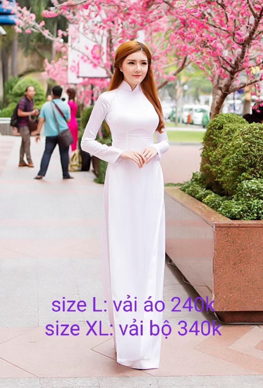 Vải lụa  ngọc bích trắng trơn  học sinh cực đẹp MS561 (KHÔNG MAY SẴN)