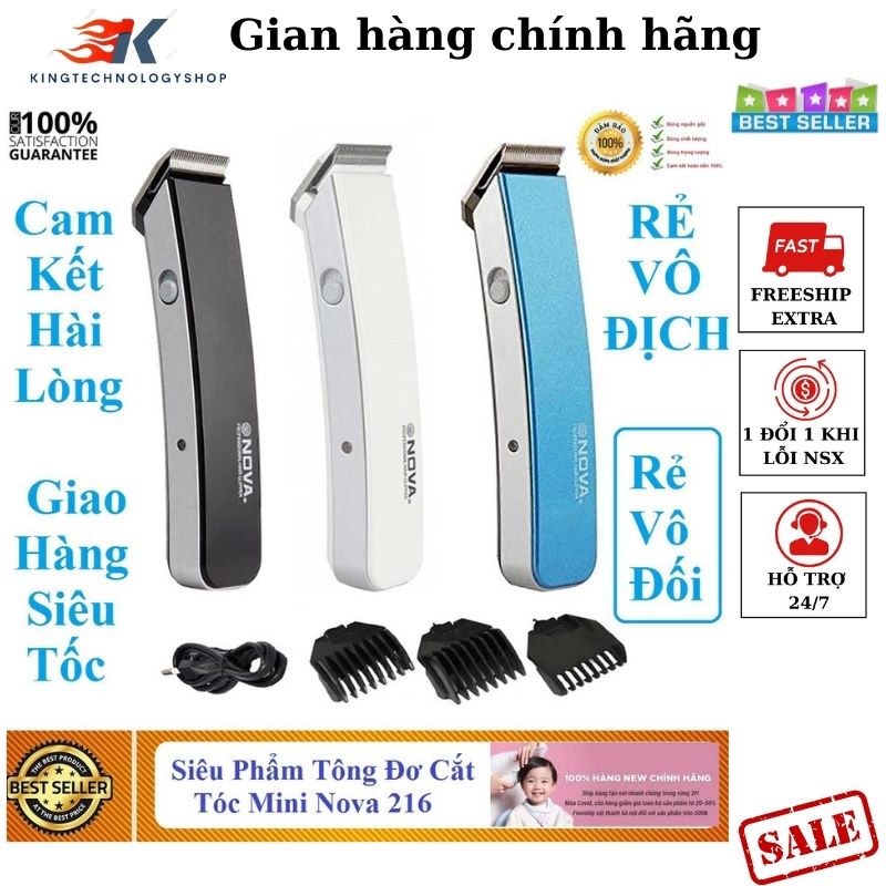 Tông đơ cắt tóc cho bé tăng đơ cắt tóc nam chuyên nghiệp công suất mạnh mẽ an toàn bền đẹp Nova NS-216 8808