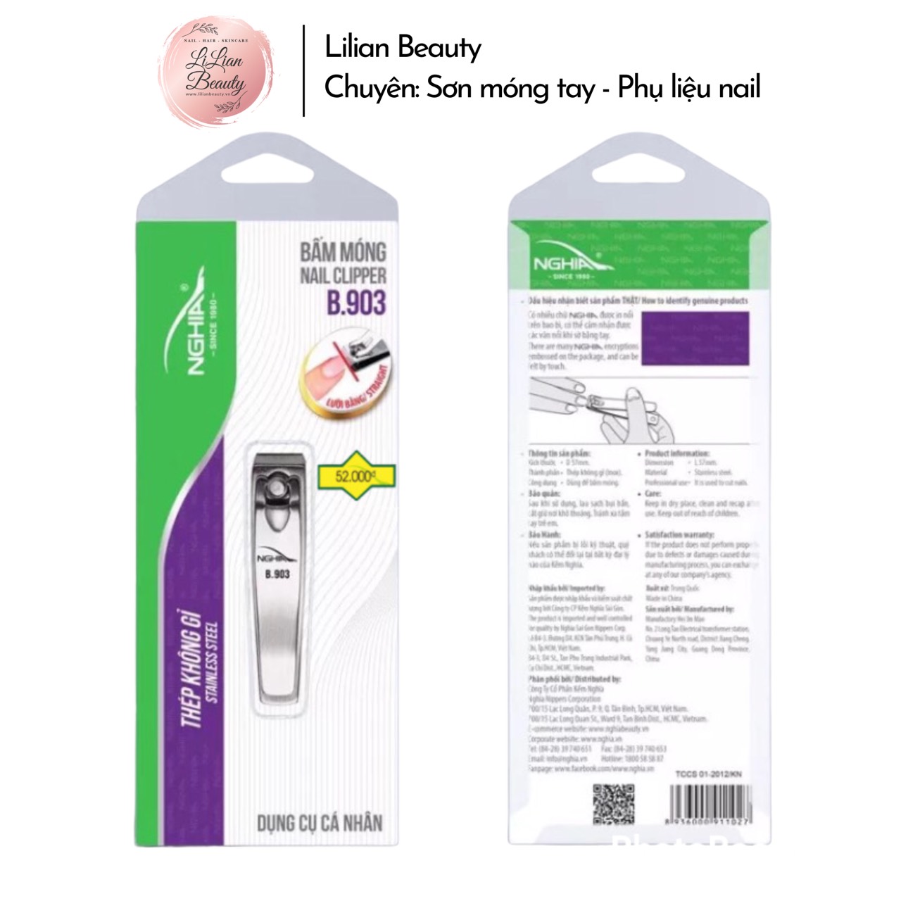 BẤM MÓNG B-903 - KỀM NGHĨA CHÍNH HÃNG