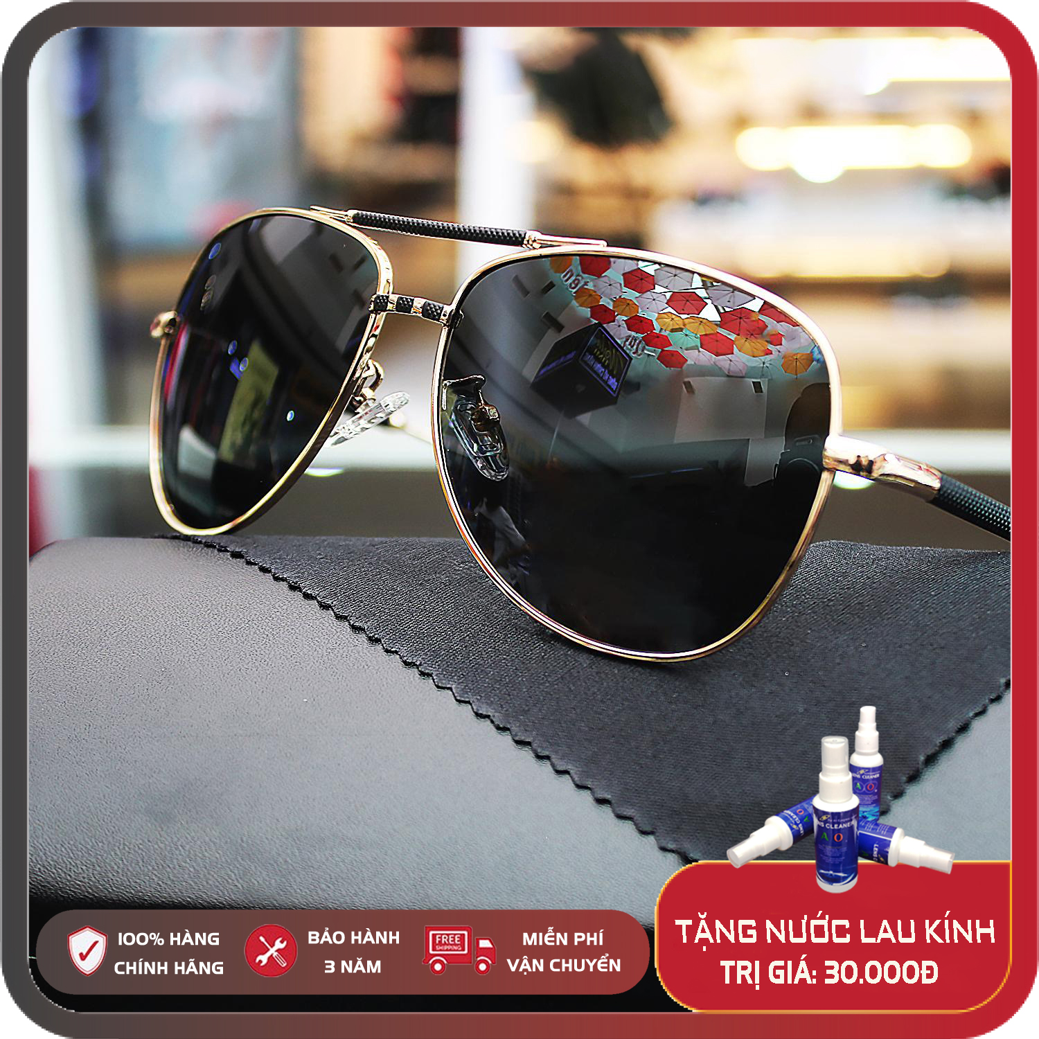 Kính Mát Nam LC1139 Kính Thời Trang Cao Cấp Full Box, Thẻ Bảo Hành 1 Năm, Khăn Lau Kính, Mắt Kính Polazied Chống Chói, Chống Lóa, Chống Tia UV400