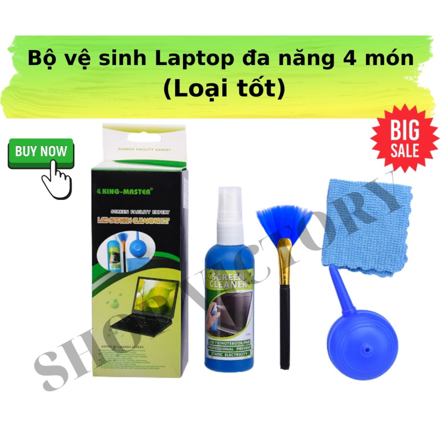 Bộ dụng cụ vệ sinh máy tính/ lap top đa năng 4 món
