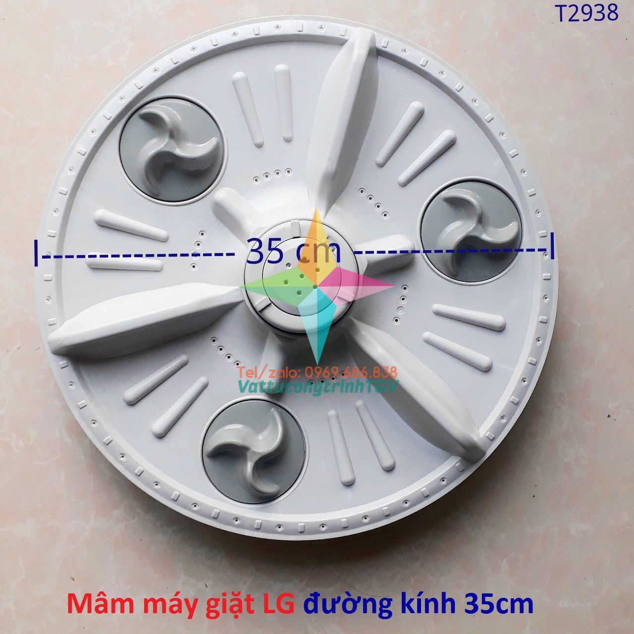 Mâm máy giặt lg cửa đứng đk 35 cm - 37cm