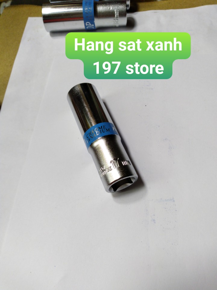 Đầu tuýp khẩu mở bu lông ốc chân 1/2 thân dài số 16