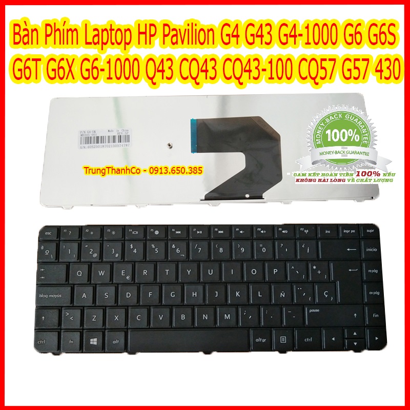 Bàn phím laptop hp pavilion cq43 g4 g43 g4-1000 g6 g6s g6t g6x g6-1000 q43 cq43-100 cq57 g57 430