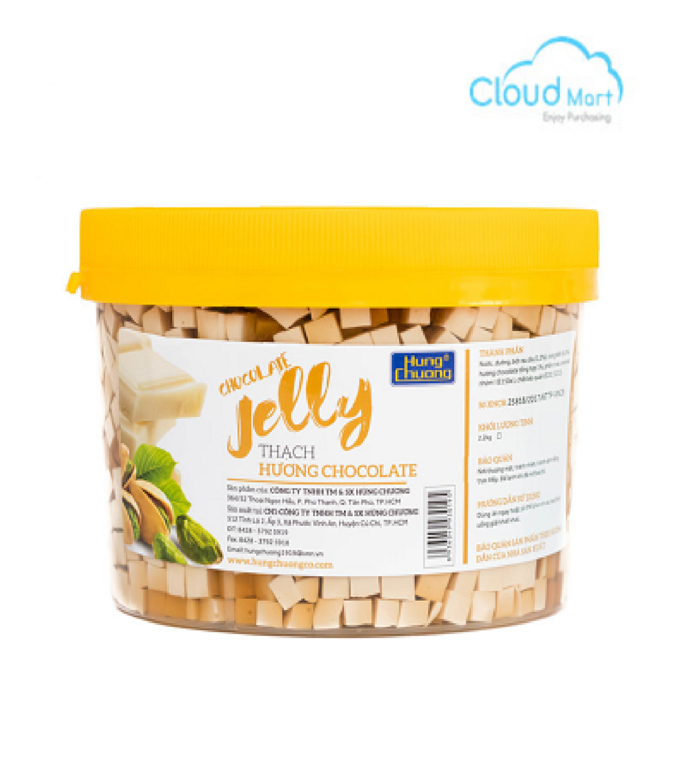 Thạch Jelly Hùng Chương Chocolate 2.2kg - Nguyên liệu pha chế Cloud Mart