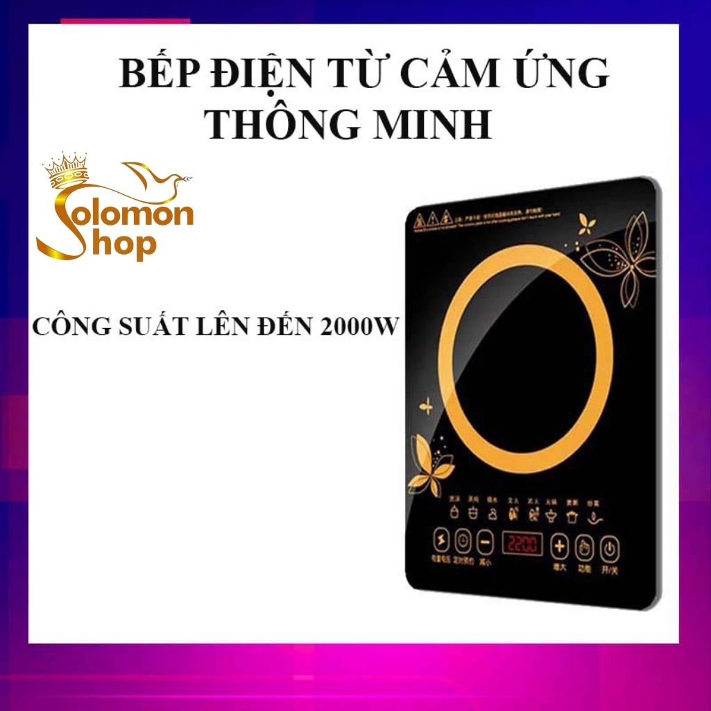Bếp từ, bếp từ đơn, bếp điện từ đơn, bếp điện từ cảm ứng mặt kính, bếp từ một nồi, bếp từ cảm ứng, bếp điện từ Công suất 2000w đa chức năng