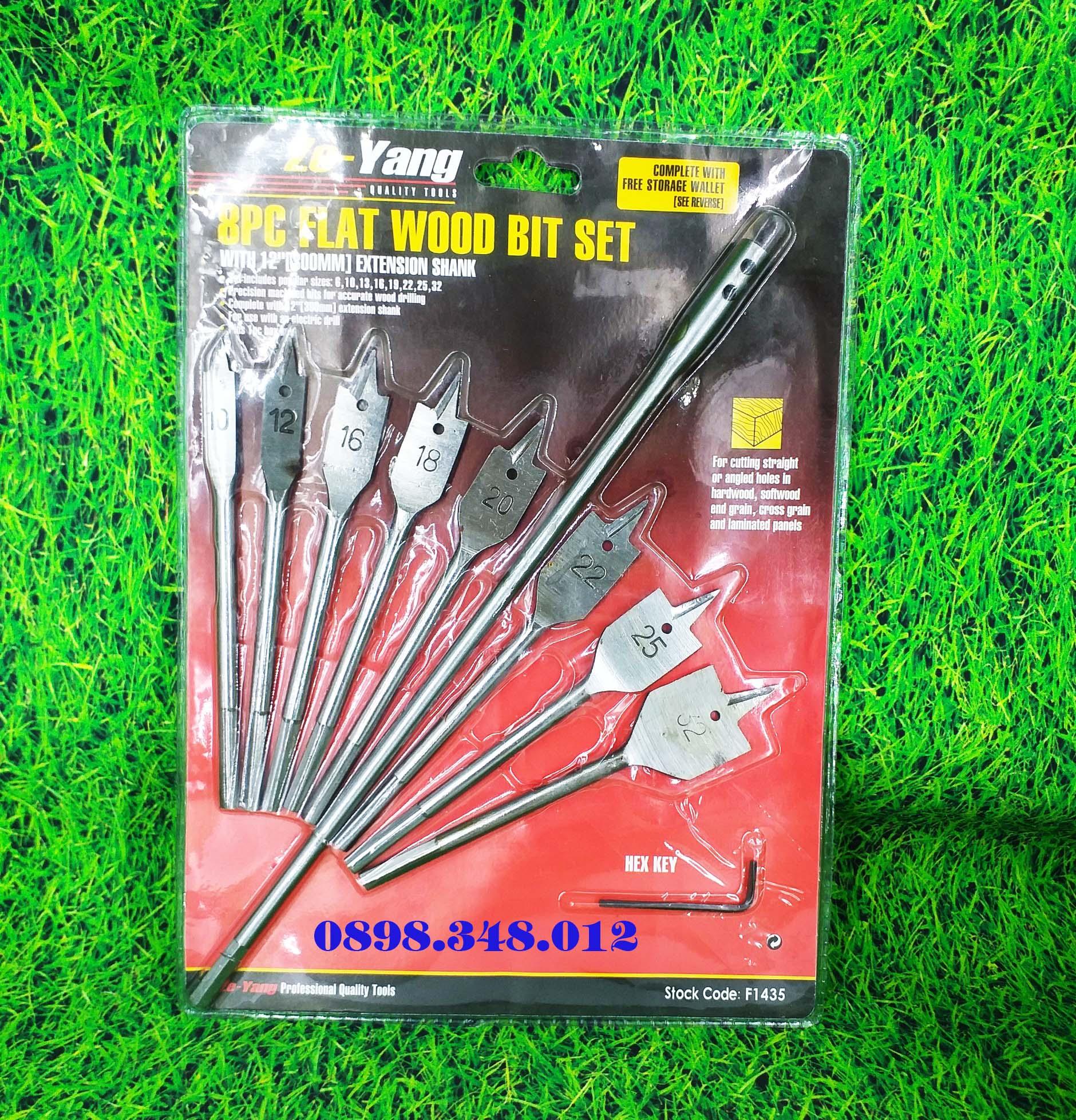 Bộ 10 mũi khoan khoét gỗ đuôi cá 10-32mm
