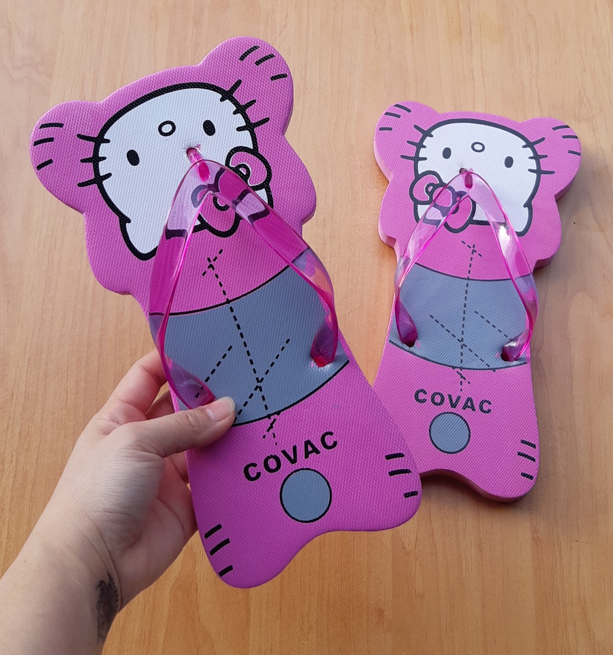 DÉP NỮ XỎ NGÓN MÈO KITTY HỒNG DỄ THƯƠNG . DÉP KẸP NỮ