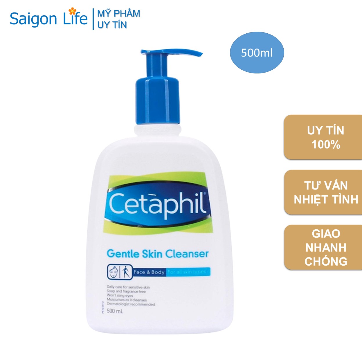 Sữa rửa mặt Cetaphil Gentle Skin Cleanser 500ml