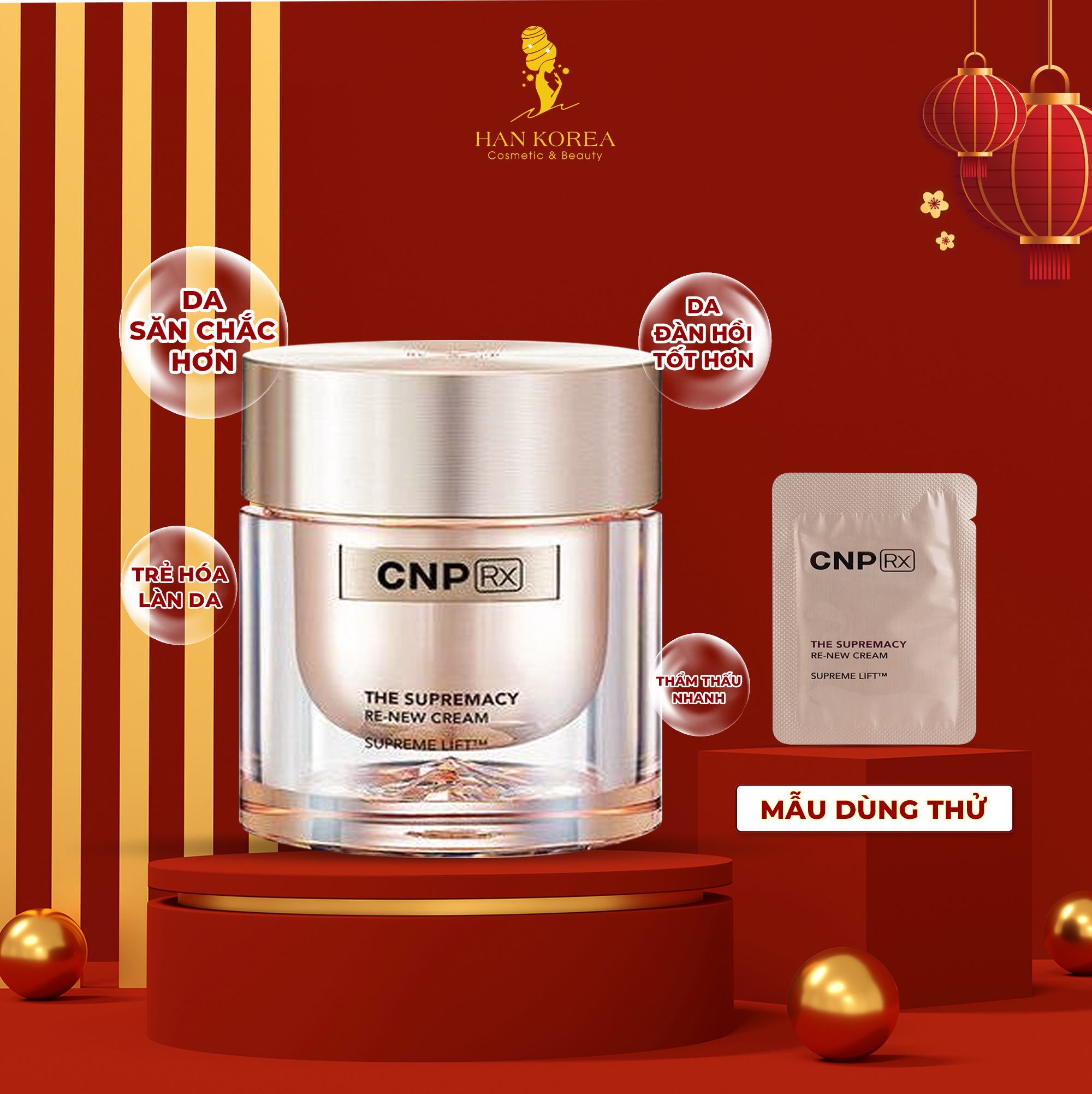 Sample kem dưỡng trắng CNPRX 1ml, dưỡng trắng chuyên sâu, chống lão hóa, mờ na'm, tàn nhang Hân Korea