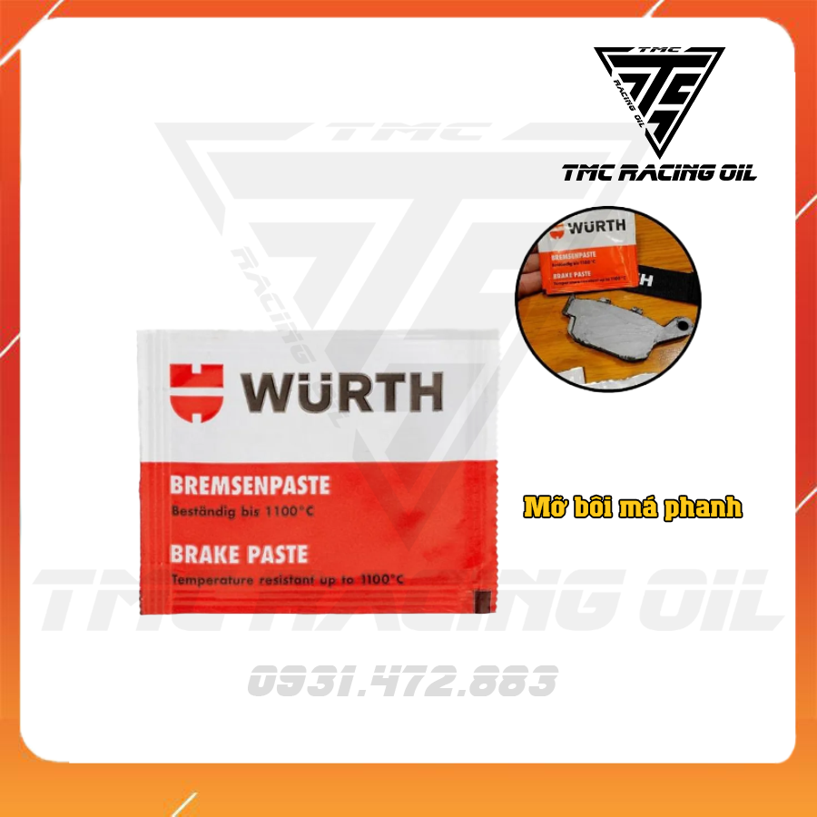 Mỡ tra má phanh wurth brake paste sx đức 5.5g xe máy và xe hơi