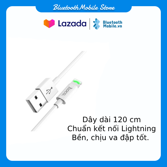 Dây sạc hoco 120cm USB to lightning