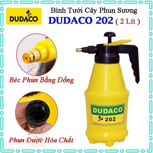 Bình tưới cây dudaco 2l màu vàng