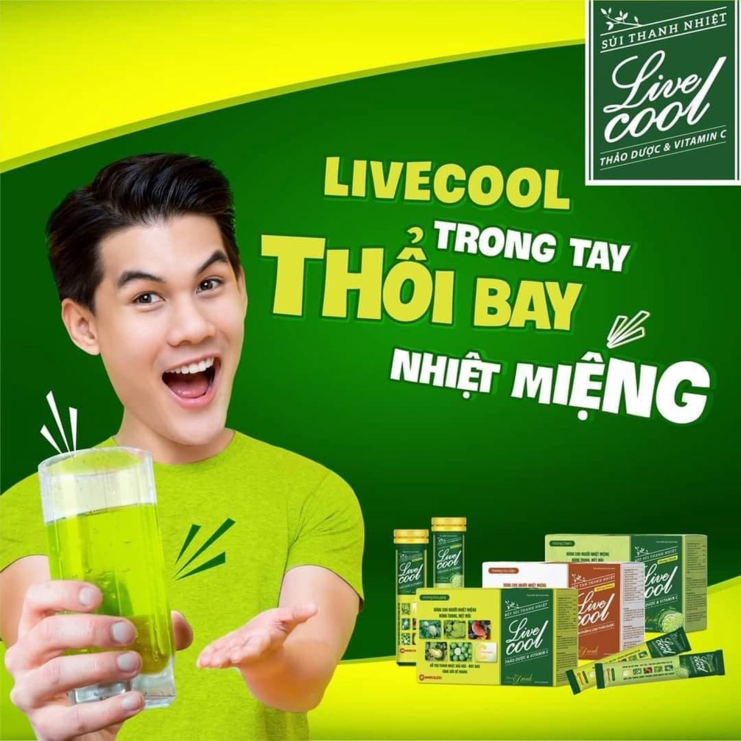 Bột Sủi thanh nhiệt livecool dành cho người nhiệt miệng, mát gan,