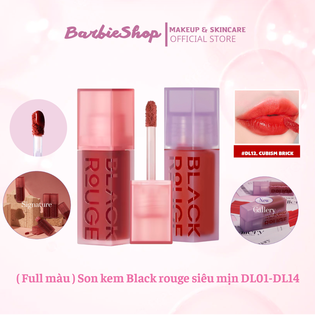 Full Màu Son Kem Black Rouge Double Layer Over Velvet Gallery DL01 - DL14