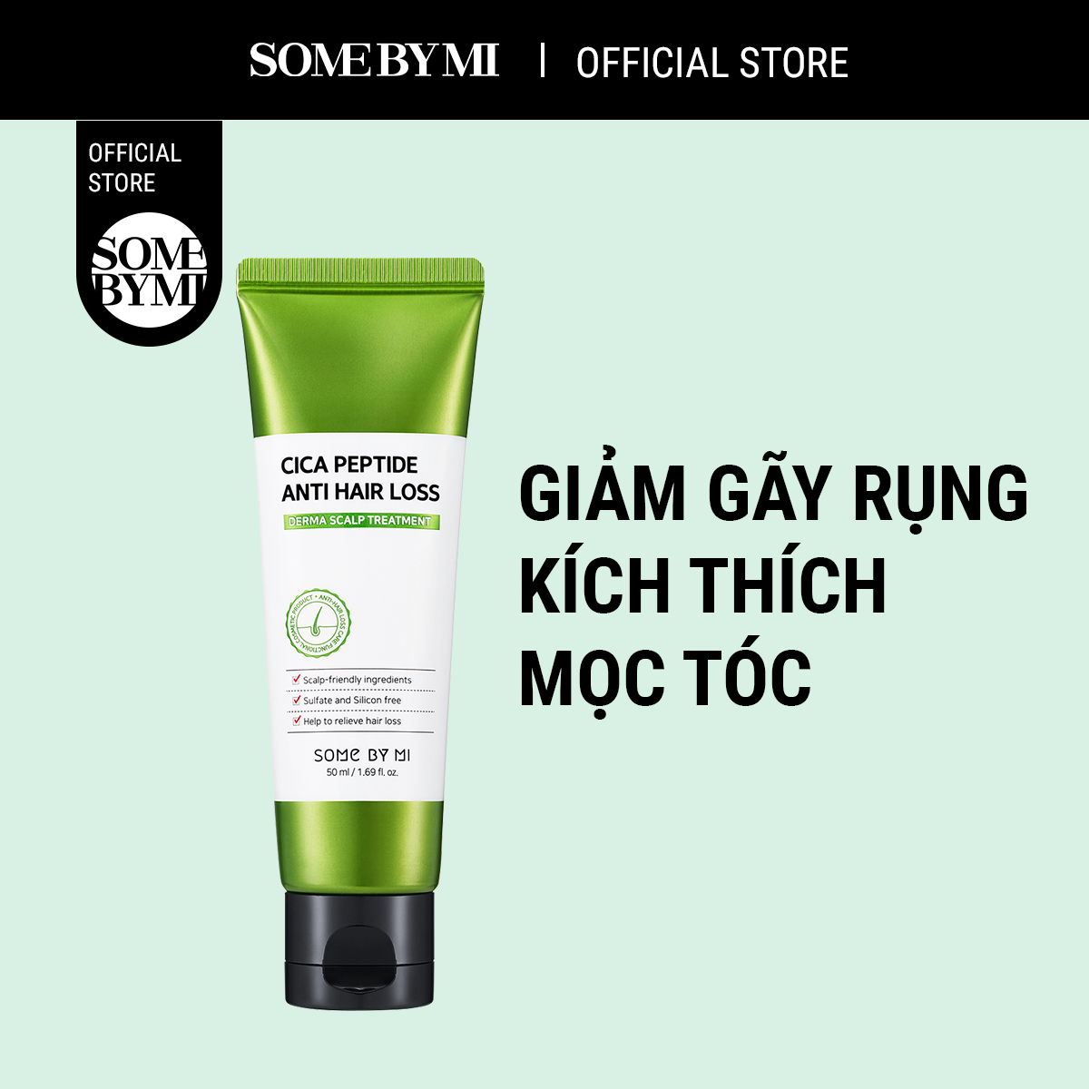 [Date T9/2024] Dầu xả Some By Mi Cica Peptide Anti Hair Loss Derma Scalp Treatment 50ml