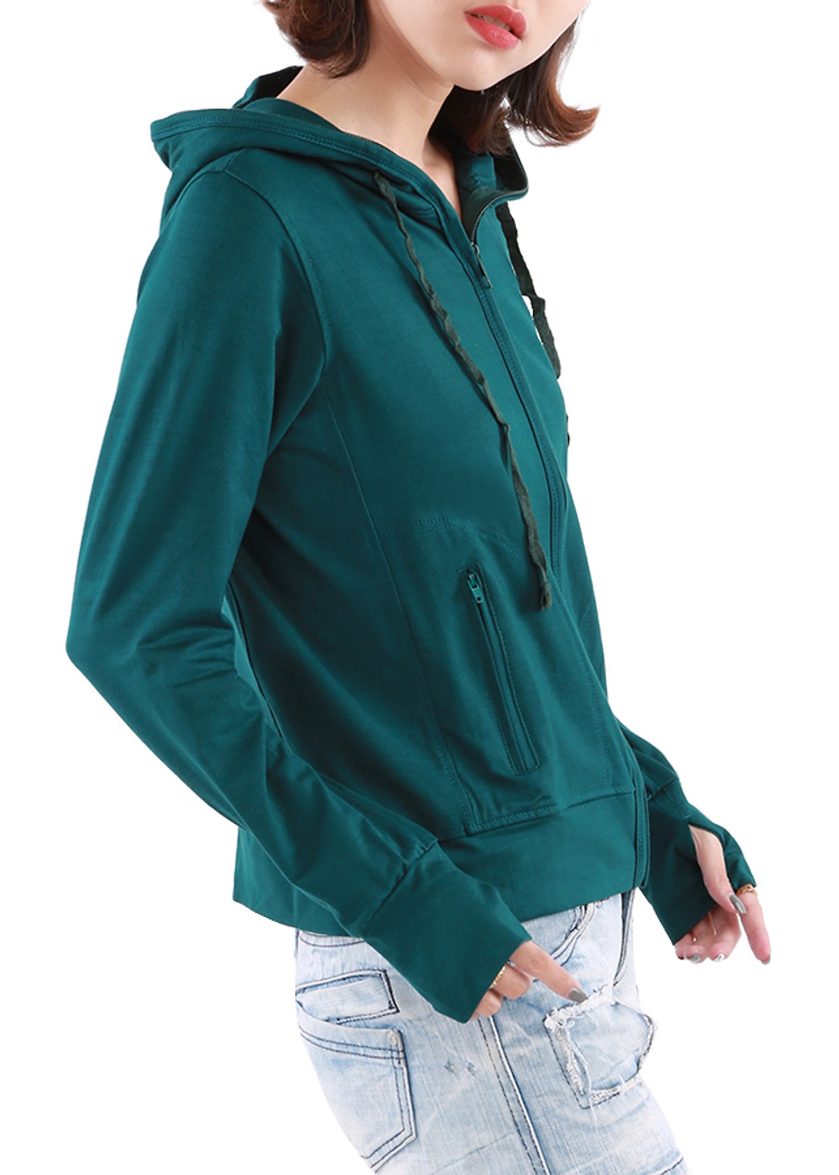 Áo khoác nữ slim túi mổ dây kéo Phúc An 4040