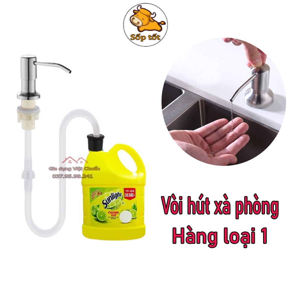 vòi hút xà phòng bơm nước rửa chén vòi lấy tại bồn rửa bát thông minh gia đình dòng cao cấp GD41.