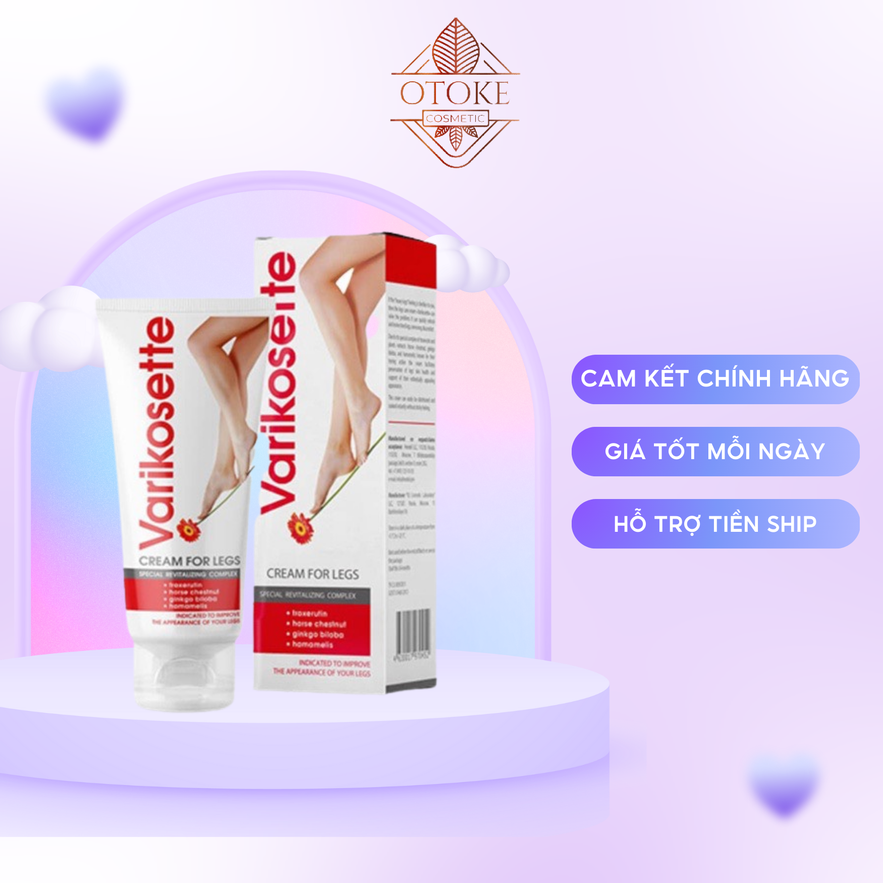 Kem Giảm Suy Giãn Tĩnh Mạch Varikosette Nga 75ml