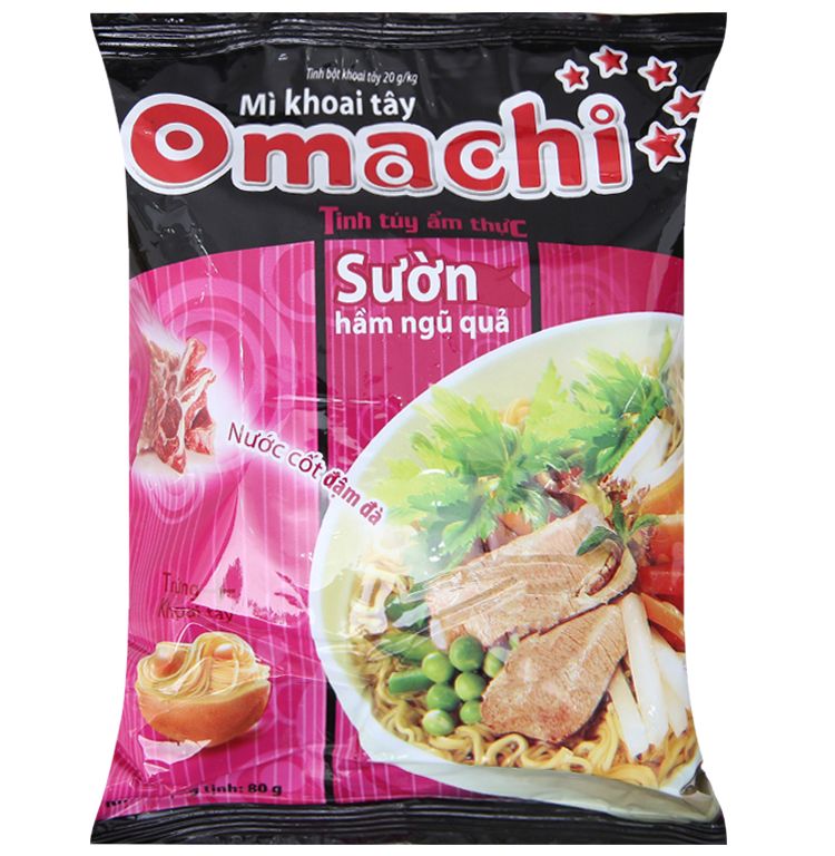 Mì gói Omachi Sườn 80gr