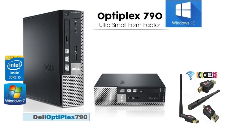[HCM][Trả góp 0%]Case Thùng máy đồng bộ Dell Optiplex 790 Ultra-small Core i5 2400  RAM 8G SSD128GB -Tặng USB Thu Wifi