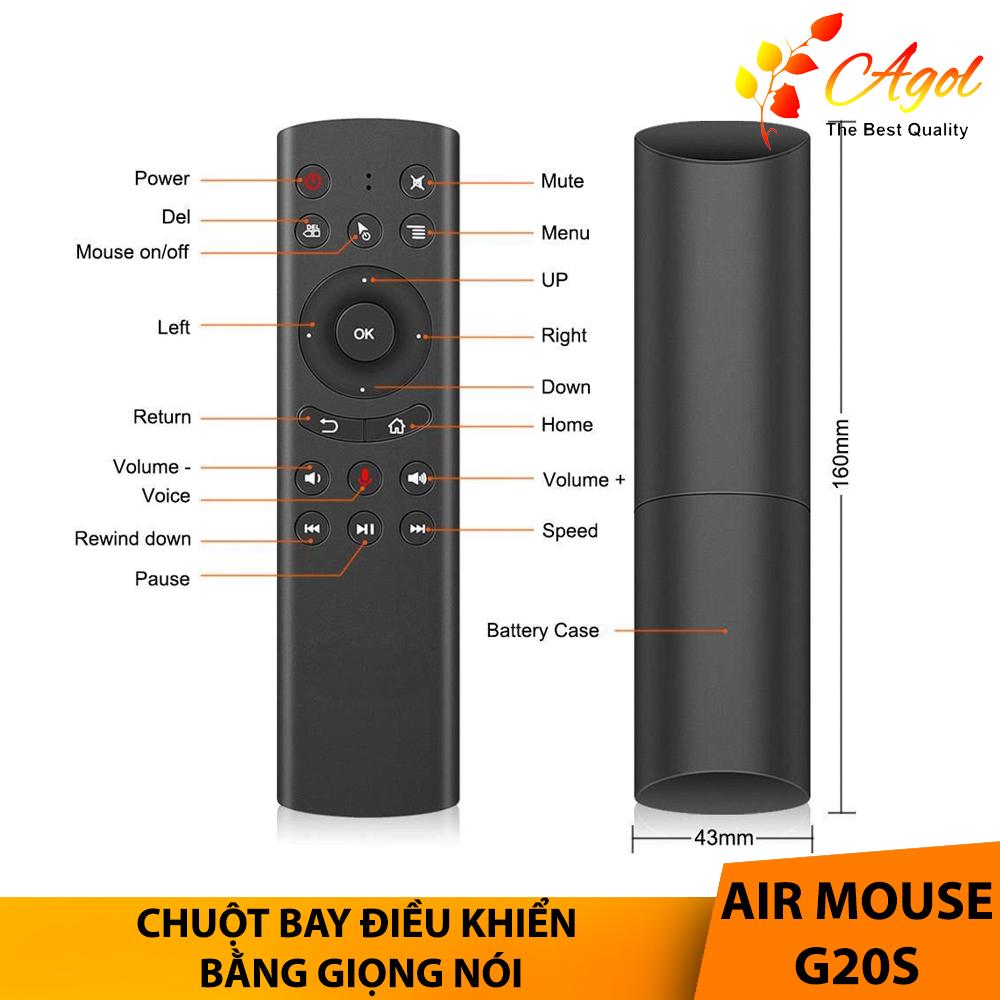 Tìm Kiếm Bằng Giong Nói Androi - Chuột Bay Remote Mouse G20s Hỗ Trợ Giong Nói Có Mic; Có Chức Năng Điều Khiển bằng Cử chỉ Kiêm Bàn Phím cho Tivi; Máy Tính.