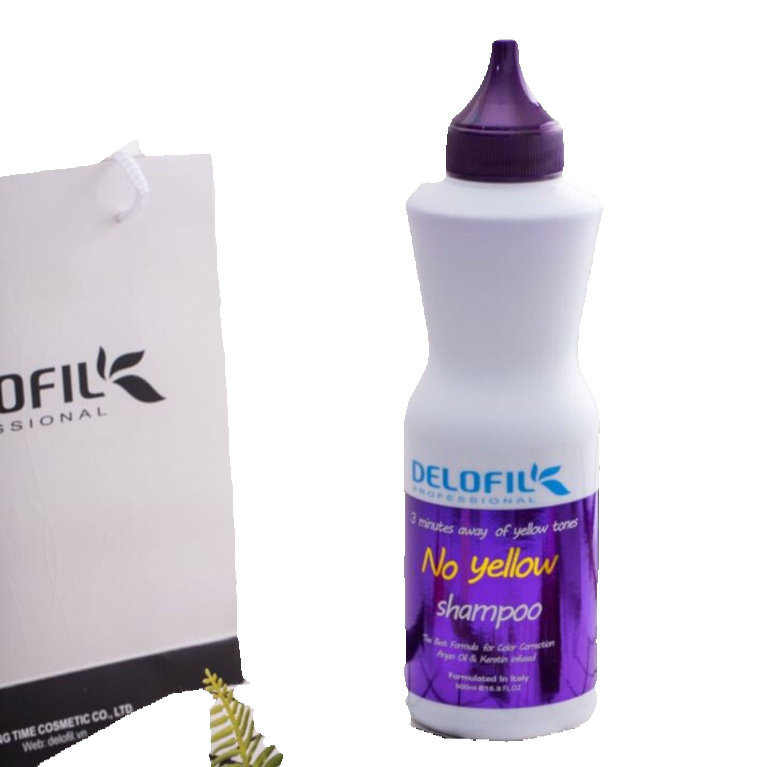 [HCM]Dầu gội tím khử sắc tố vàng Delofil No Yellow Shampoo 500ml