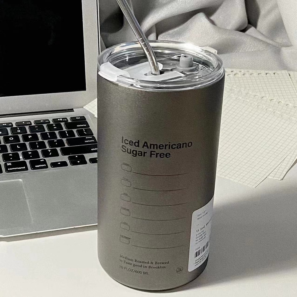 Ly giữ nhiệt inox Americano Lazychef, ly giữ nhiệt cực lâu từ sáng đến chiều đá không tan.