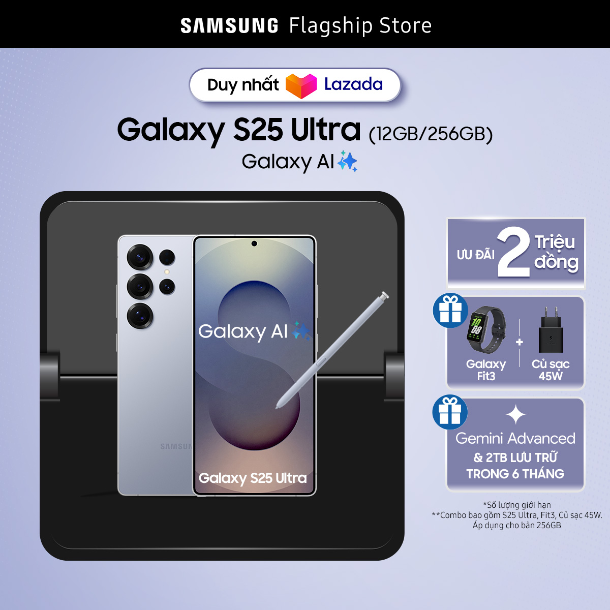 [SIÊU SALE GIỮA THÁNG 15-17.6] [COMBO FIT3 + SẠC 45W] [KIỂM TRA GIỎ HÀNG] Điện thoại Samsung Galaxy S25 Ultra, Điện thoại AI, Tìm kiếm thông minh, Video camera đêm Nightography, S Pen đa nhiệm