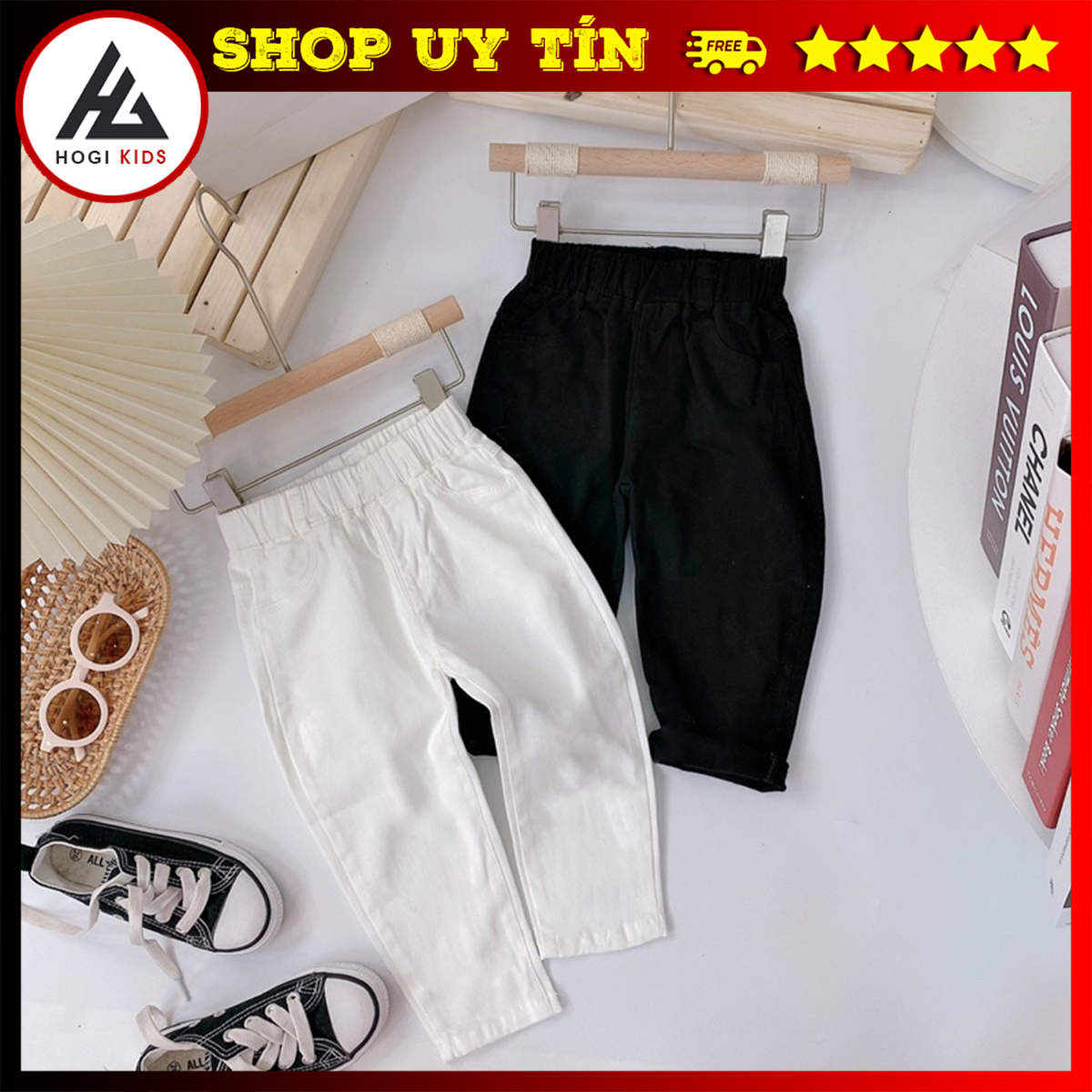 Quần kaki bé trai co dãn tốt, quần dài cạp chun cho bé - Hogi Clothing