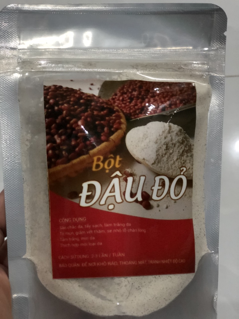 Bột đậu đỏ đắp mặt nguyên chất gói 300g