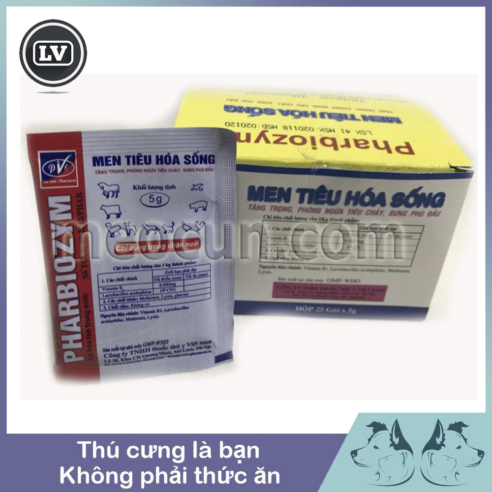 Men tiêu hóa sống cho chó mèo - túi 4 gói