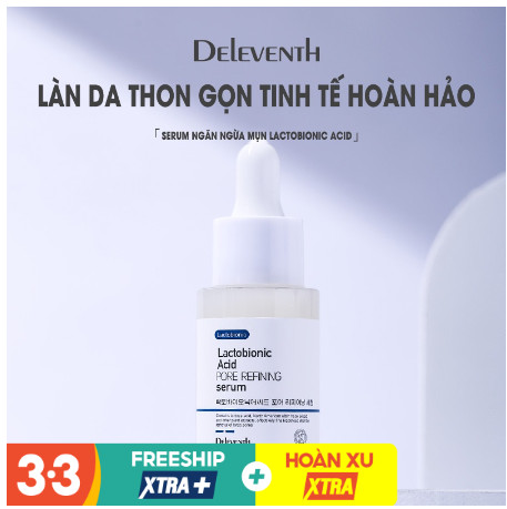 DELEVENTH Axit lactobionic Tinh Chất Pore Refining Tinh Chất Dưỡng Da Mặt Thu nhỏ lỗ chân lông Chống lão hóa