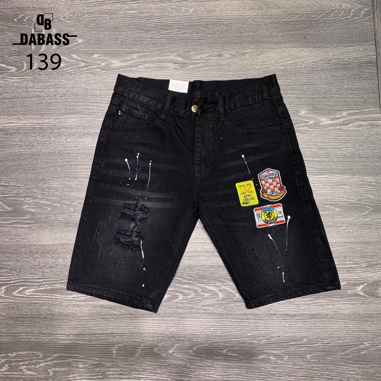 [HCM]Quần Short Jean Nam Quần Sọt Jean Màu Đen Thêu Logo Năng Động Cá Tính Chất Jean Mềm Chuẩn Form Dễ Phối Đồ Hằng Ngày Hàng Y Hình [CÓ ẢNH THẬT]