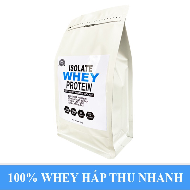 WHEY PROTEIN ISOLATE 90% - Sữa tăng cơ Whey Vanila Cream 500g