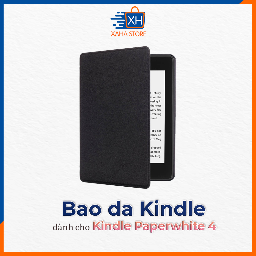 [Hoàn Tiền MAX] Bao da máy đọc sách Kindle Paperwhite 4 gen 10th (2018) loại trơn có tay cầm (Smart Case for Kindle Paperwhite 10th Generation 2019 - PU Leather Protective Kindle with handle)