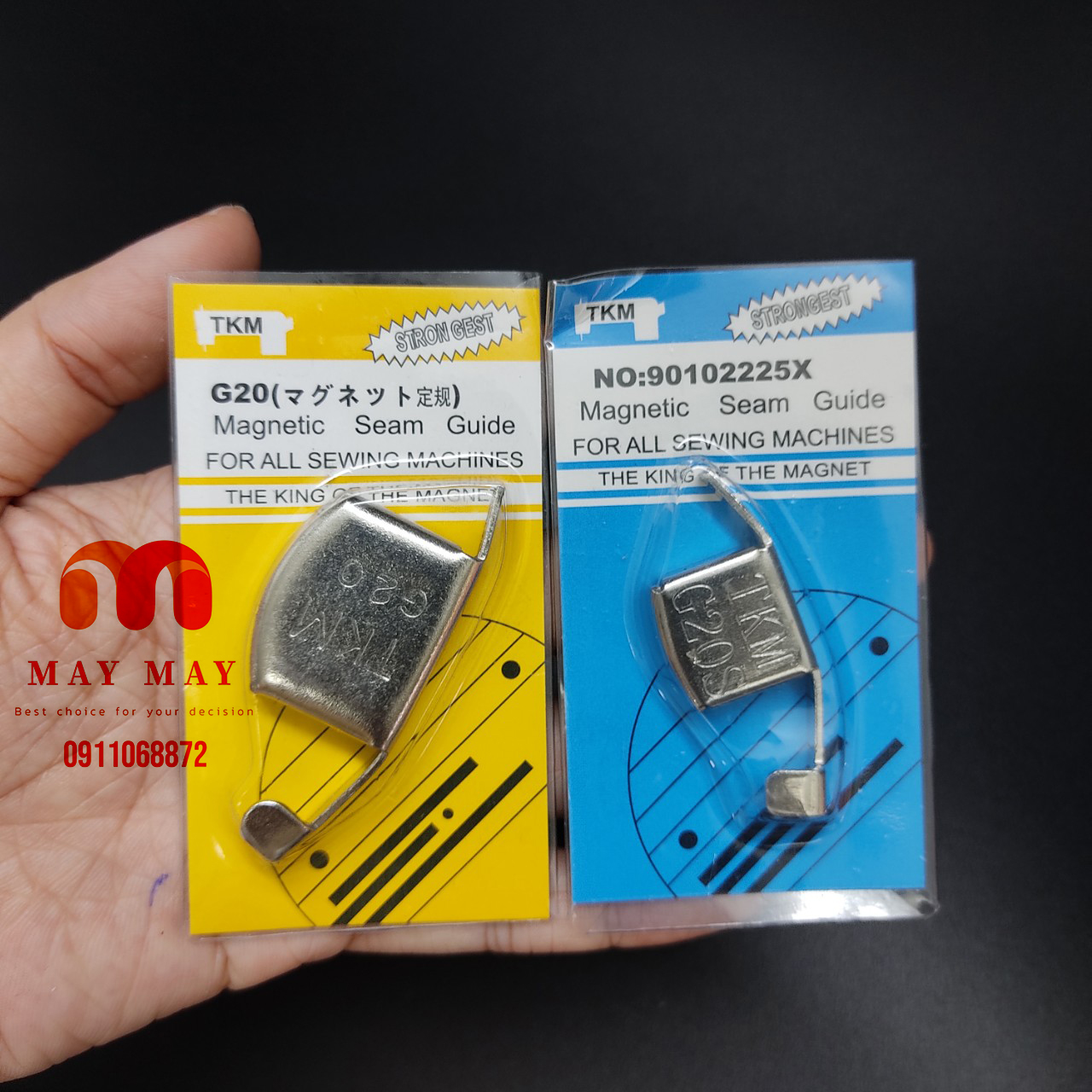 Cử nam châm canh lề để may thẳng 2 size lớn nhỏ