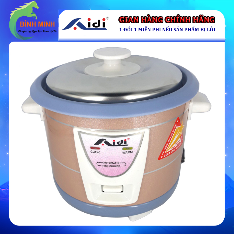 Nồi Cơm Điện Mini 0.6L 0.6 Lít Aidi MR-SM 07S 1-2 Người Ăn - Chống Dính - Hàng Chính Hãng (Bảo Hành 12 Tháng)