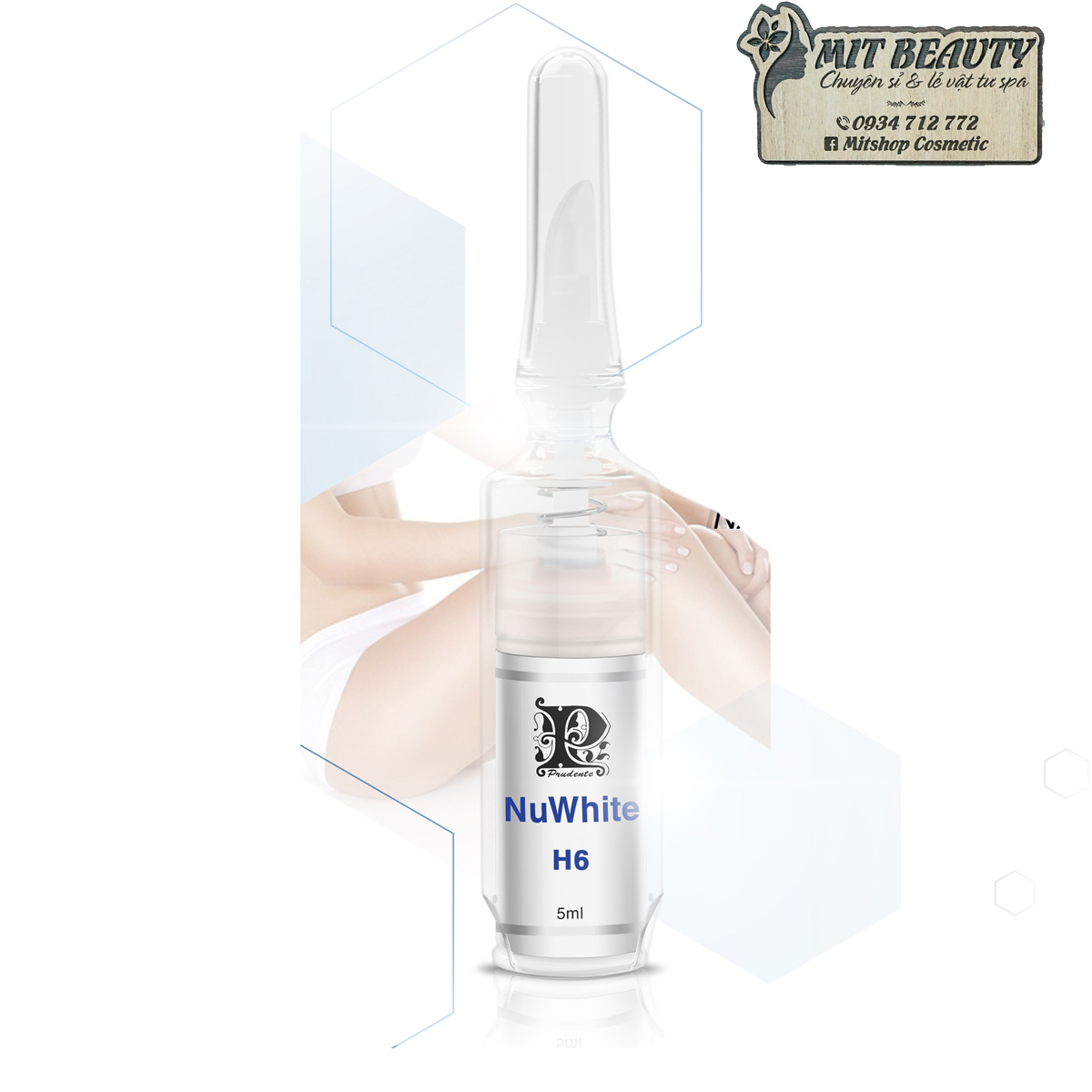 [HCM]Kem khử Thâm Nách Làm hồng nhũ hoa môi vùng kín  mờ nám MIBITI PRUDENTE NUWHITE H6 N1 L1A V1 M1 5 ml CÓ TEM