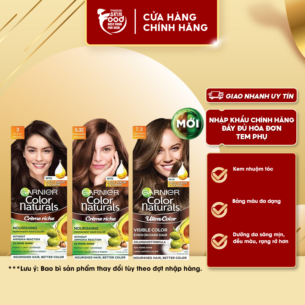  Kem Nhuộm Tóc Garnier Chuẩn Màu Color Naturals Ultra Colors 