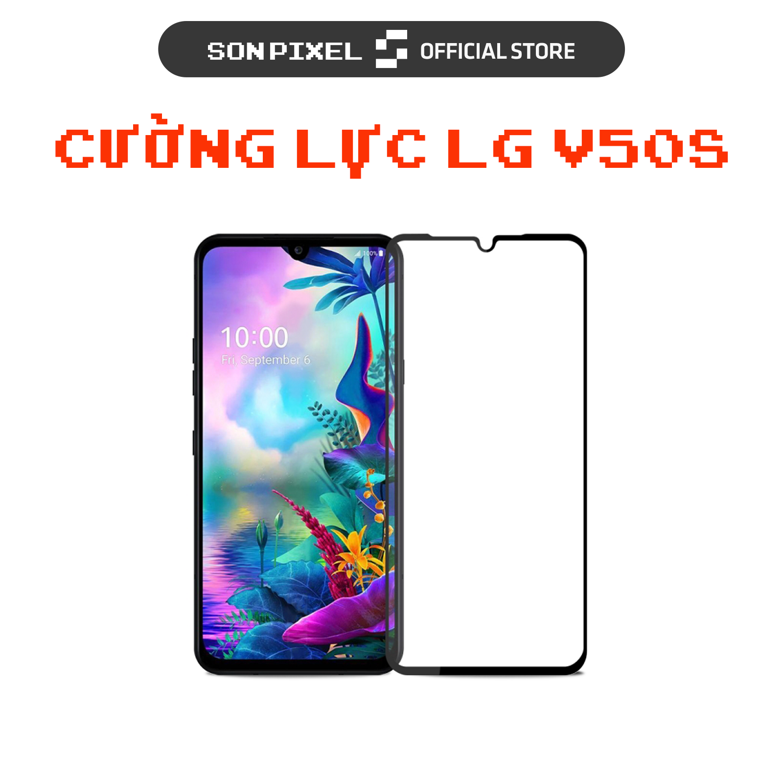  Cường Lực LG V50s ThinQ Loại Full Màn Phủ NaNo Viền Đen. Miếng Dán Màn Hình Trắng Trong. Son Pixel 