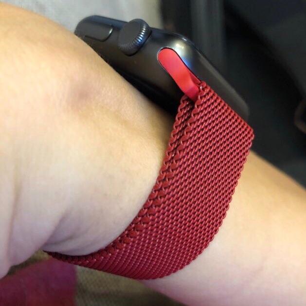 Dây Milanese Loop Đồng Hồ Apple Watch Red