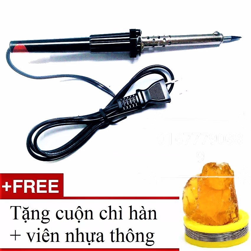 Mỏ hàn chì 60w + chì hàn và nhựa thông